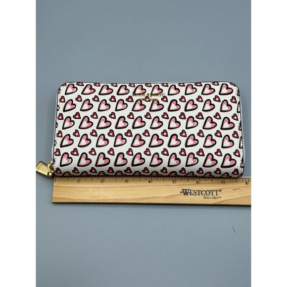 Kate Spade Morgan Fancy Hearts Zip-around Continental Wallet KA063 NWT - Picture 10 of 13